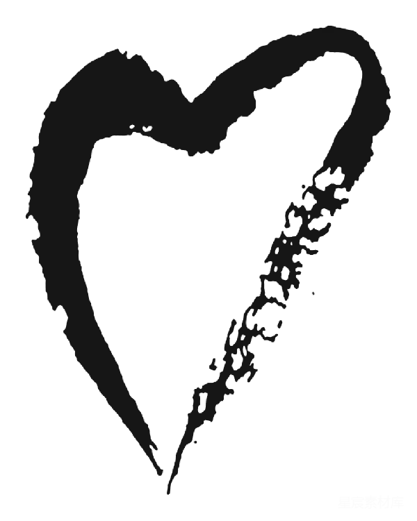 元素素材 抽象心形轮廓