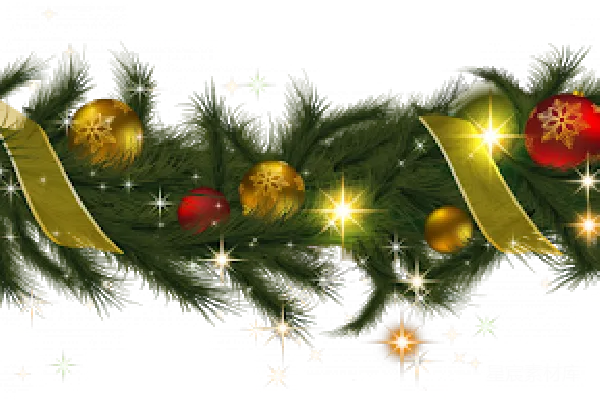 元素素材 节日装饰的圣诞花环