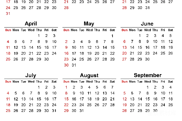 元素素材 日历