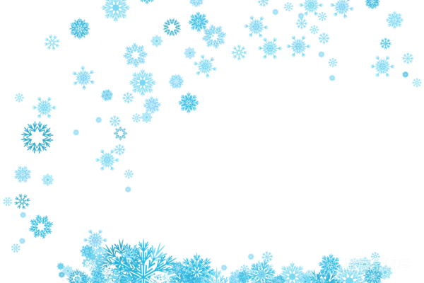 元素素材 雪花飘落的圆形边框