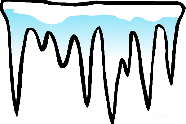 元素素材 冰洞插图