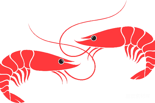 元素素材 红虾插画