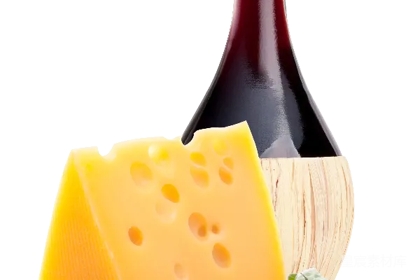 元素素材 红酒与奶酪的搭配