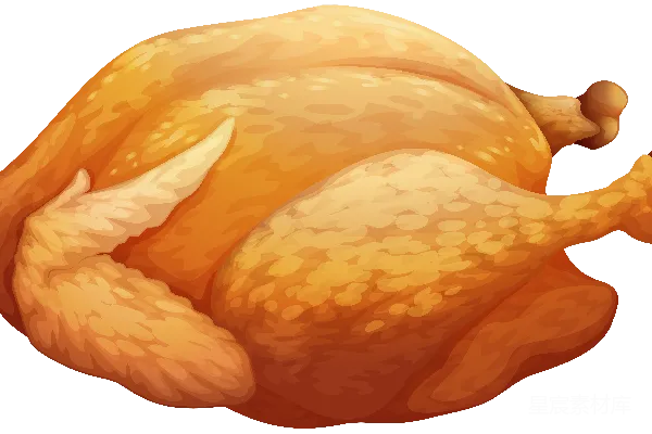 元素素材 烤鸡插图