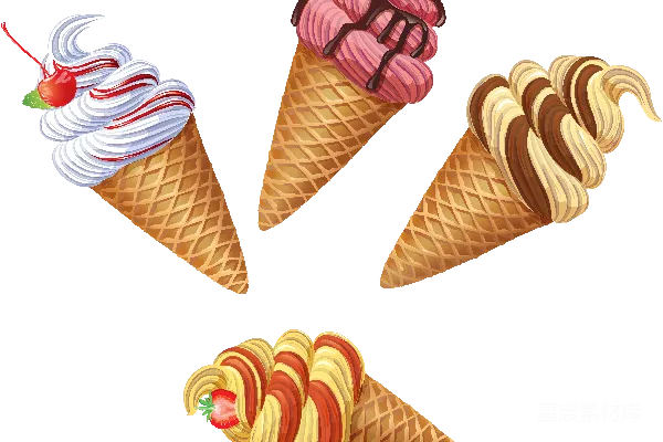 元素素材 美味的冰淇淋插画