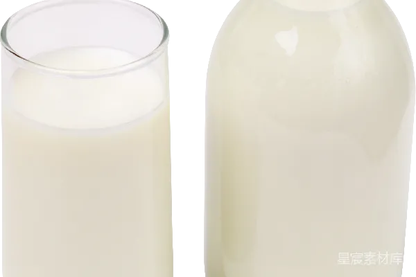 元素素材 牛奶与玻璃瓶