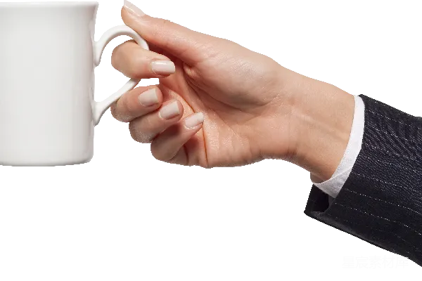 元素素材 优雅的手握白杯