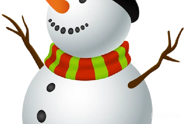 元素素材 圣诞雪人插画