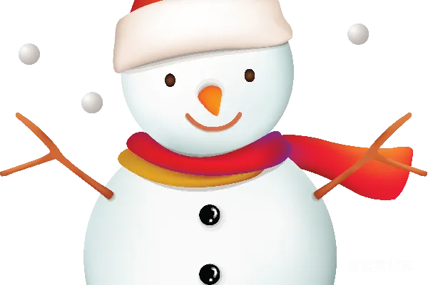 元素素材 雪人