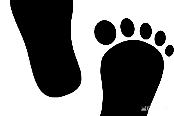 元素素材 足迹