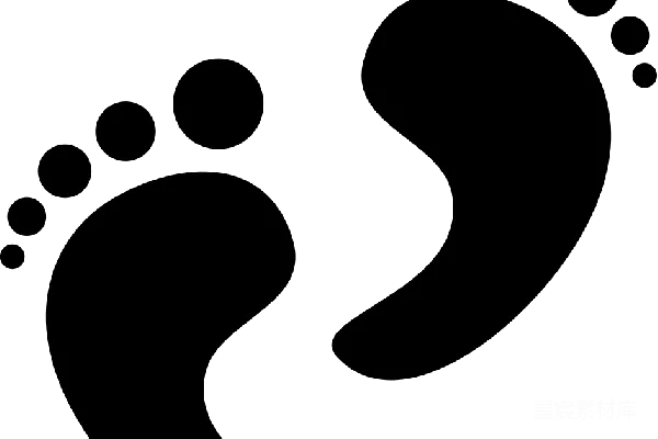 元素素材 脚印