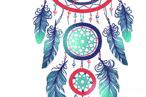 元素素材 梦幻捕梦网插画