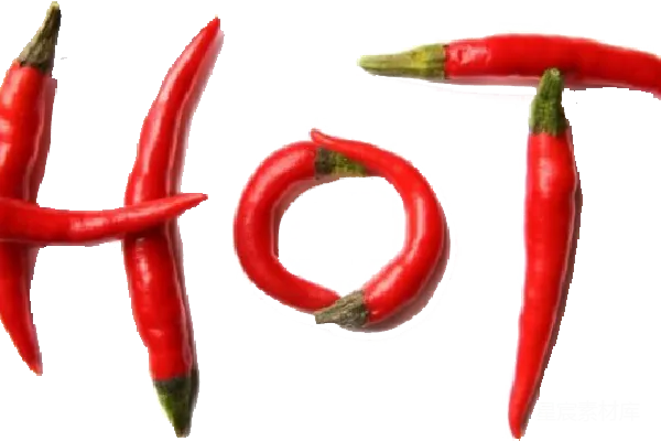 元素素材 红辣椒拼出的“HOT”