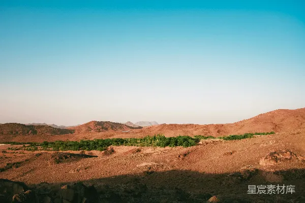 高清摄影 前景中有树木的一片山景