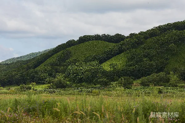 高清摄影 绿草 fields 碧山 下 白云 日间