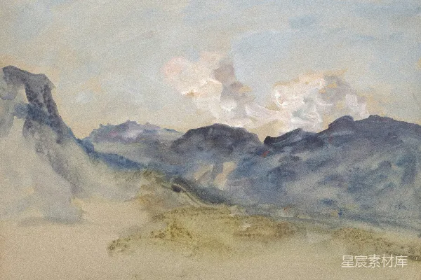 高清摄影 山间云雾的画作