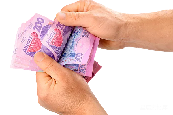 元素素材 双手数钞票