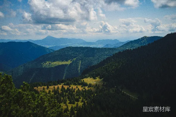 高清摄影 松树与山峰