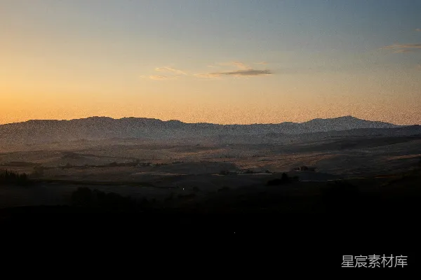 高清摄影 夕阳下山的轮廓