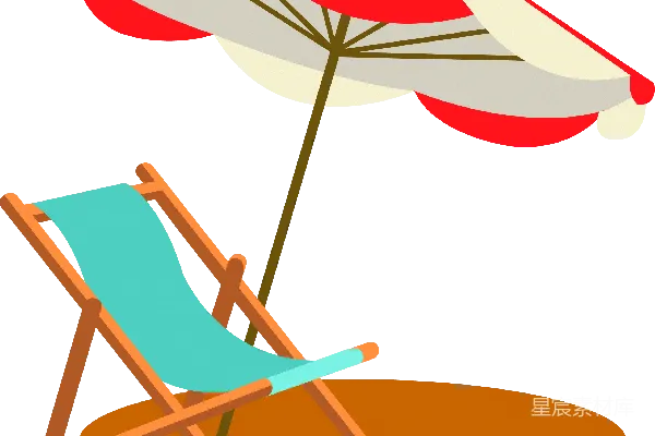 元素素材 海滩椅与遮阳伞