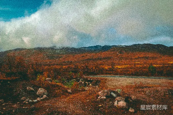 高清摄影 山峦之间的景色， foreground中湖美景