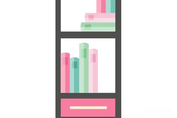 元素素材 书架