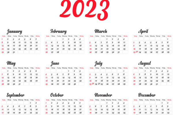 元素素材 2023年日历