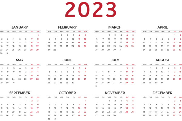 元素素材 2023年简约日历