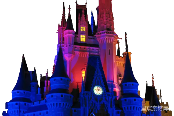 元素素材 梦幻城堡夜景