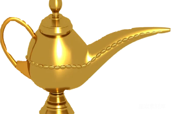 元素素材 金色阿拉丁神灯