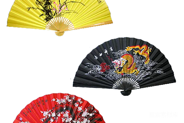 元素素材 传统折扇：艺术与实用的完美结合