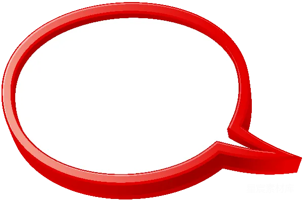元素素材 红色对话框
