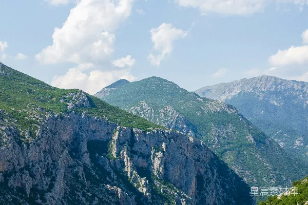 高清摄影 山顶上俯瞰的一片山峦景色