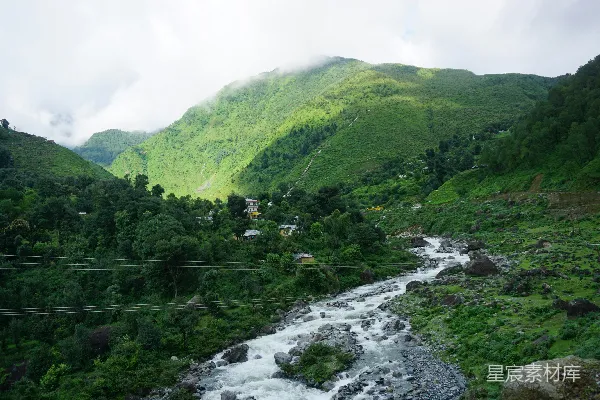 高清摄影 白天青山绿水