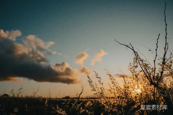 高清摄影 夕阳时的云彩