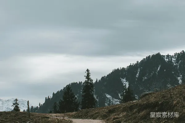 高清摄影 通往山顶的一条石板小路