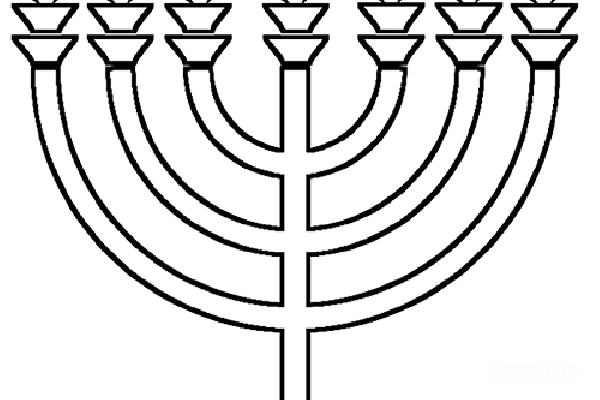 元素素材 menorah