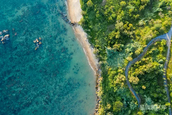 高清摄影 海岸线的鸟瞰视图