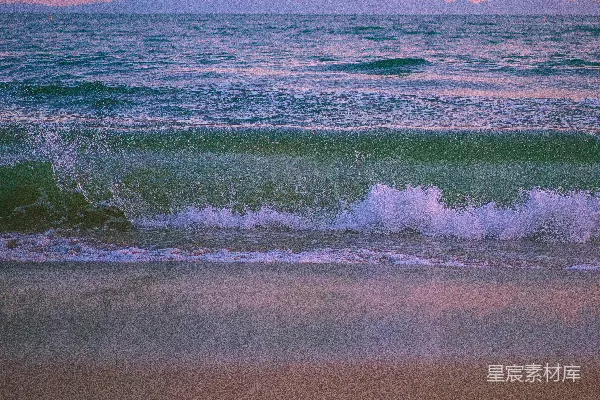 高清摄影 白沙滩上的海浪波纹