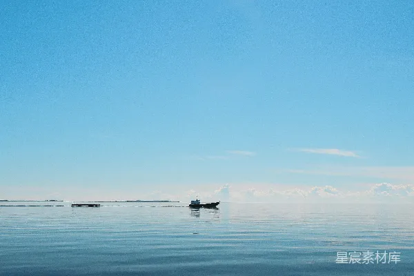 高清摄影 海上的船影