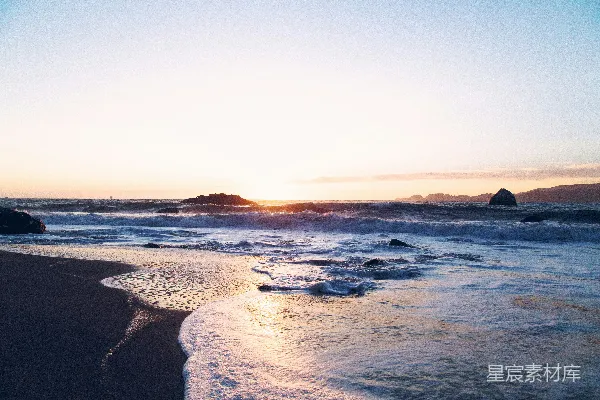 高清摄影 夕阳下的水面