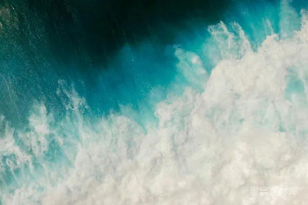 高清摄影 蓝白波浪海洋