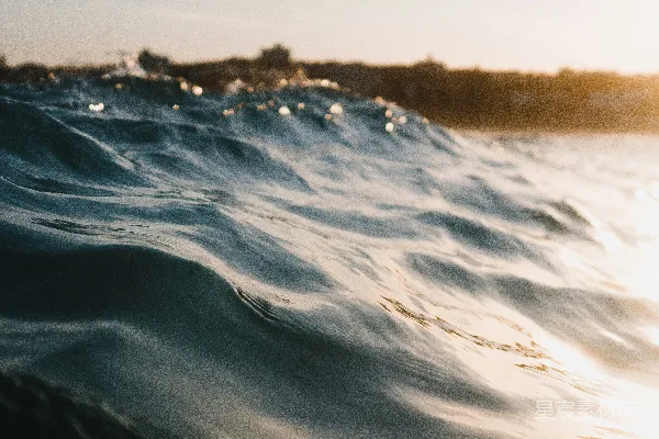 高清摄影 夕阳下的海浪