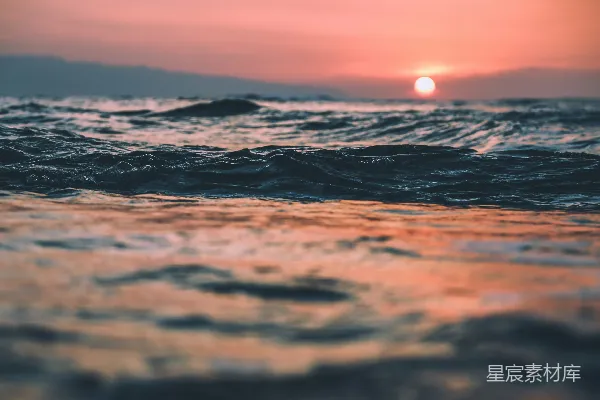 高清摄影 夕阳下的海洋