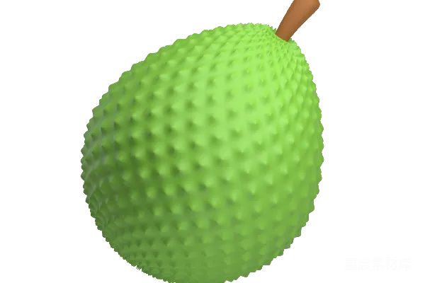 元素素材 3D渲染的绿色菠萝