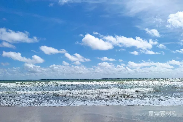 高清摄影 海滩上看海景