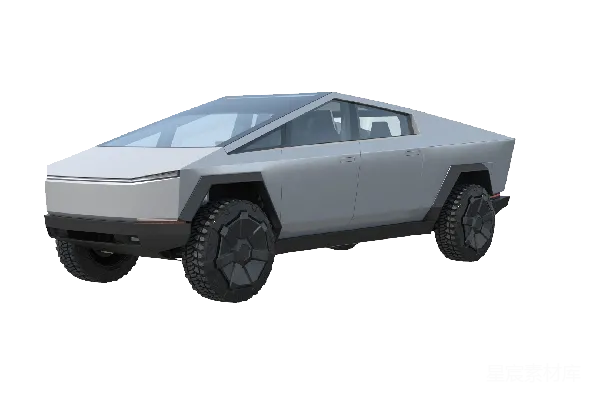 元素素材 特斯拉Cybertruck概念车渲染图