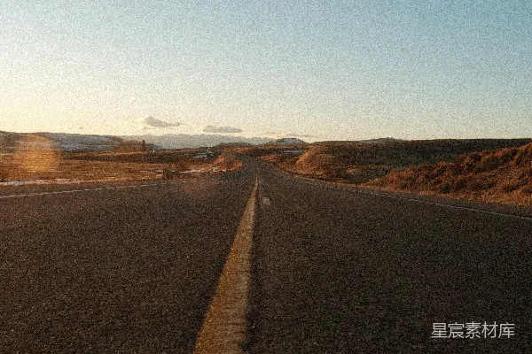 高清摄影 沙漠中空旷的道路