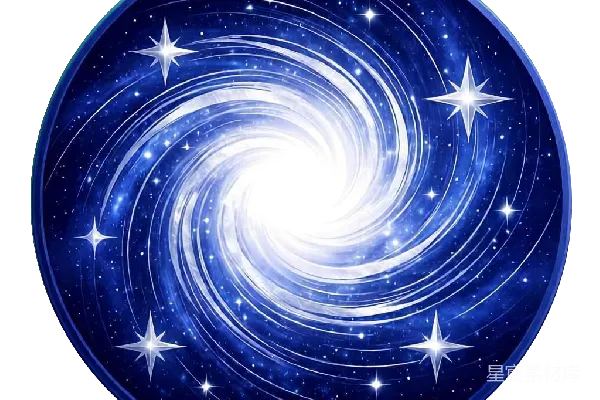 旋转星云-蓝色-带边框