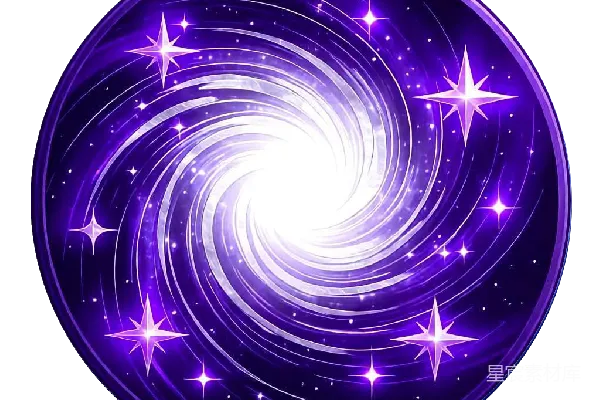 旋转星云-紫色-带边框